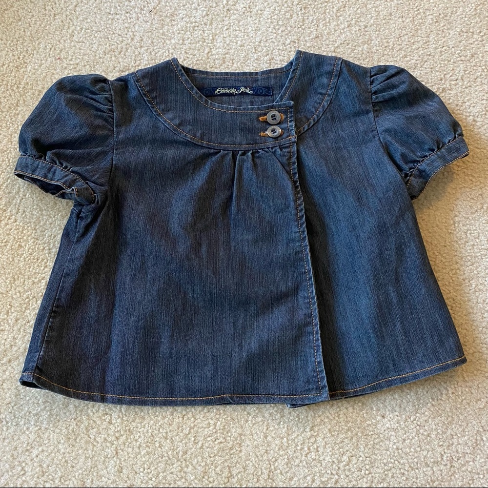 NWT Celebrity Pink Dark Denim Top